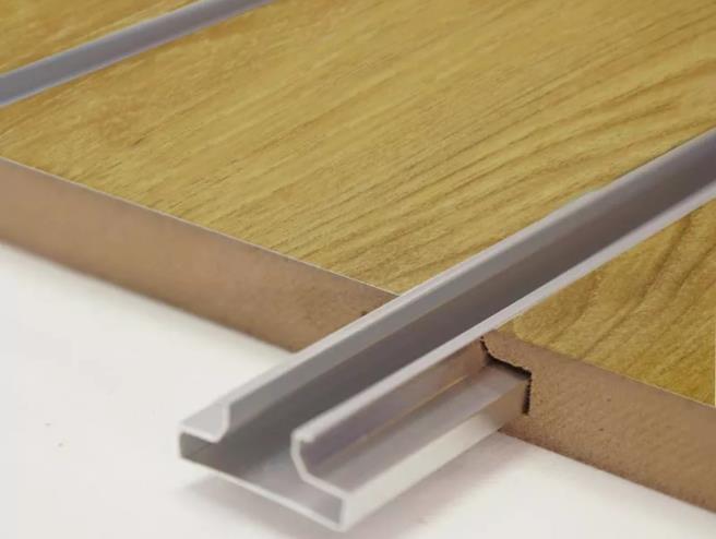 Aluminium Slatwall Slat Phab Ntsa Vaj Huam Sib Luag Slotted Groove Phab Ntsa Vaj Huam Sib Luag MDF Board