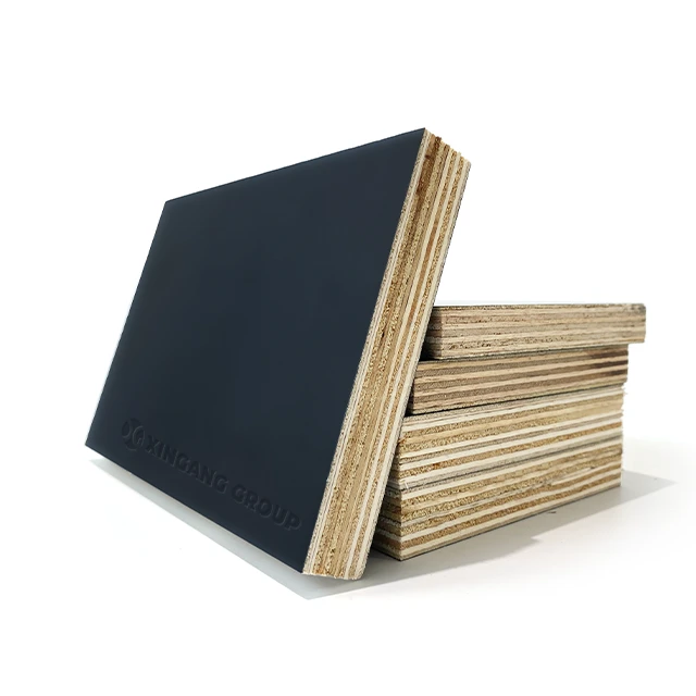 17mm 18mm 1220 * 2440mm Dub / xim av Zaj duab xis ntsej muag Plywood Rau Kev Tsim Kho