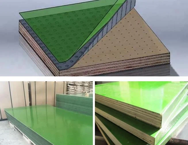 Green Color Plastice Pvc Faced Plywood